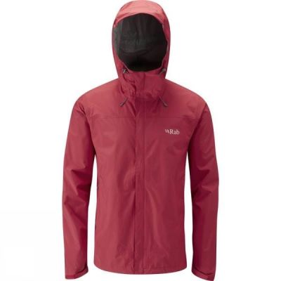 Chaquetas Rab Downpour Hombre - Rojas - Chile BFY134629